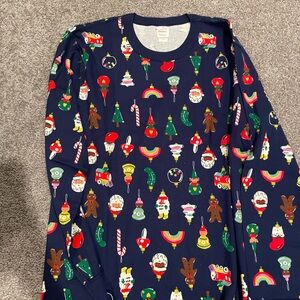 Festive Holiday Print Pajama Pants